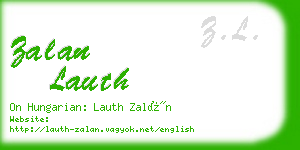 zalan lauth business card